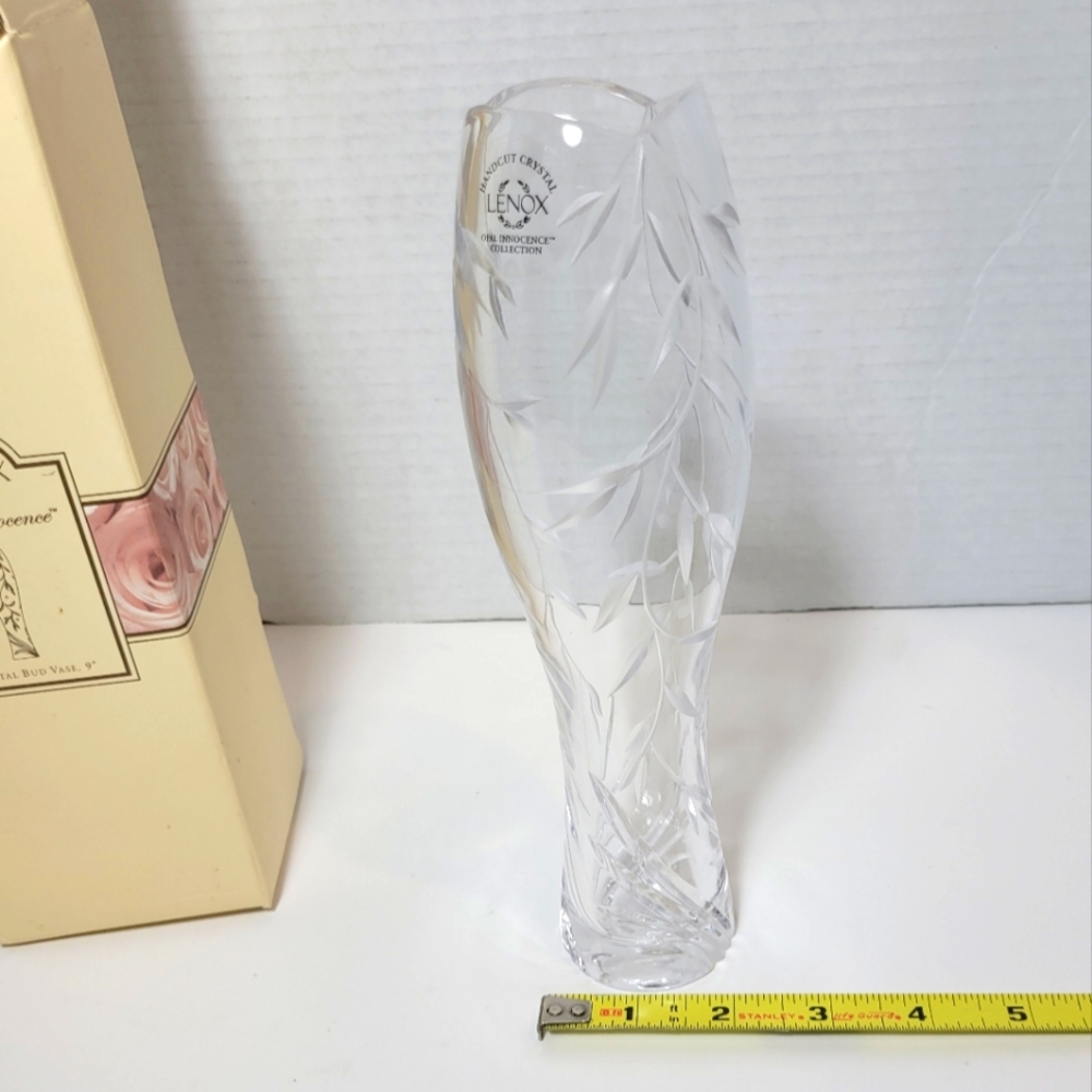 Lenox Opal Innocence Handcut Crystal Bud Vase NOB Rare Gorgeous - Picture 11 of 11